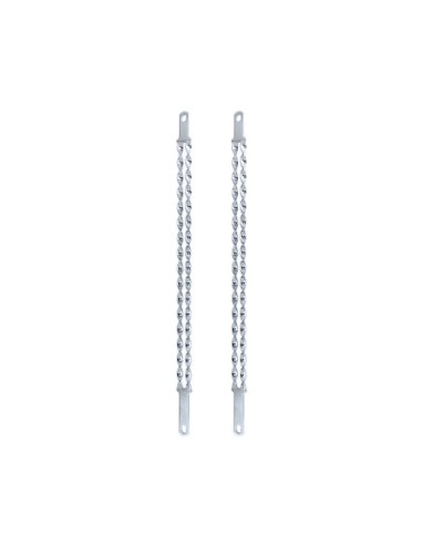 26 Double Flat Twisted Spring Fork Bars Chrome.